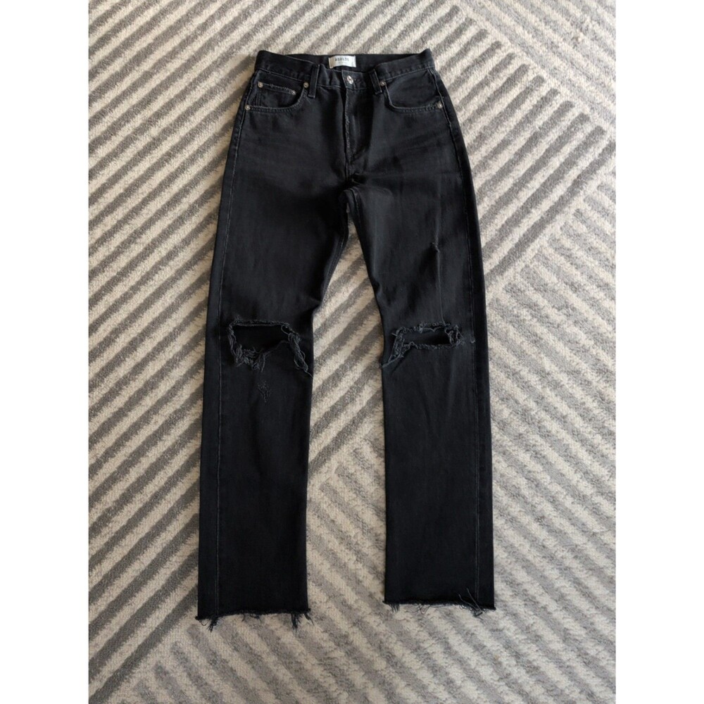 Agolde Straight Leg Black Wash Jeans 26